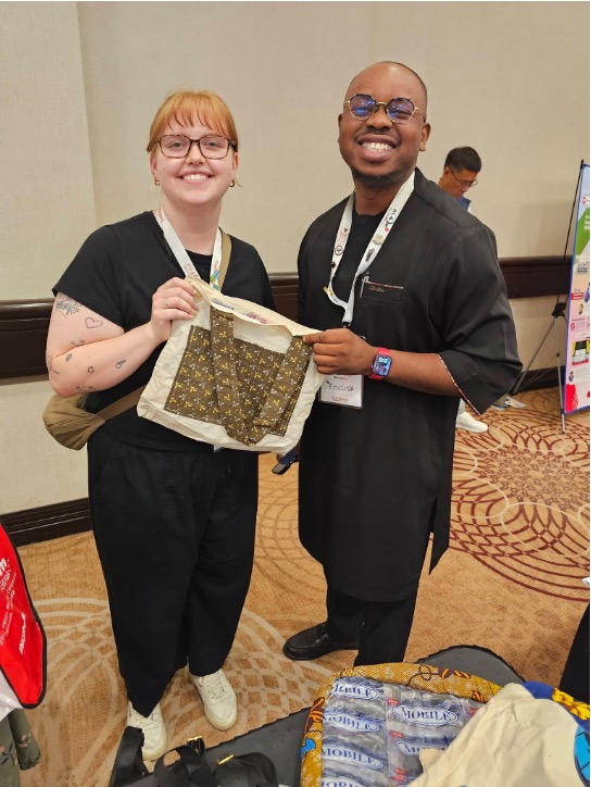 President Dela Coffie and Green Bag